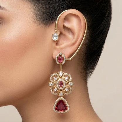 Floral Cascade Gemstone Earrings