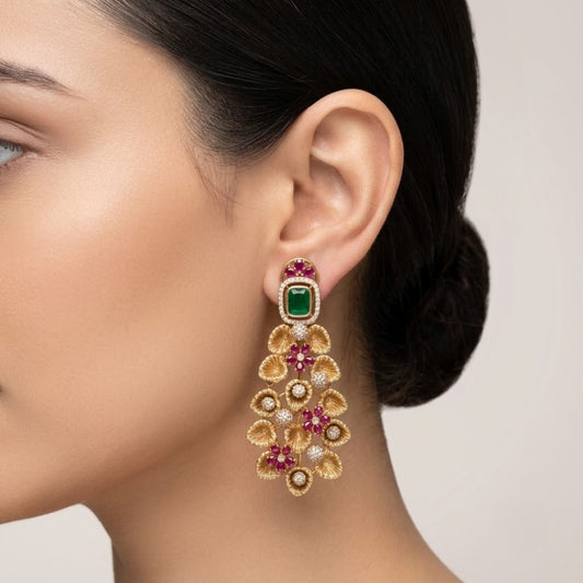 Velvet Blossom Gemstones Earrings