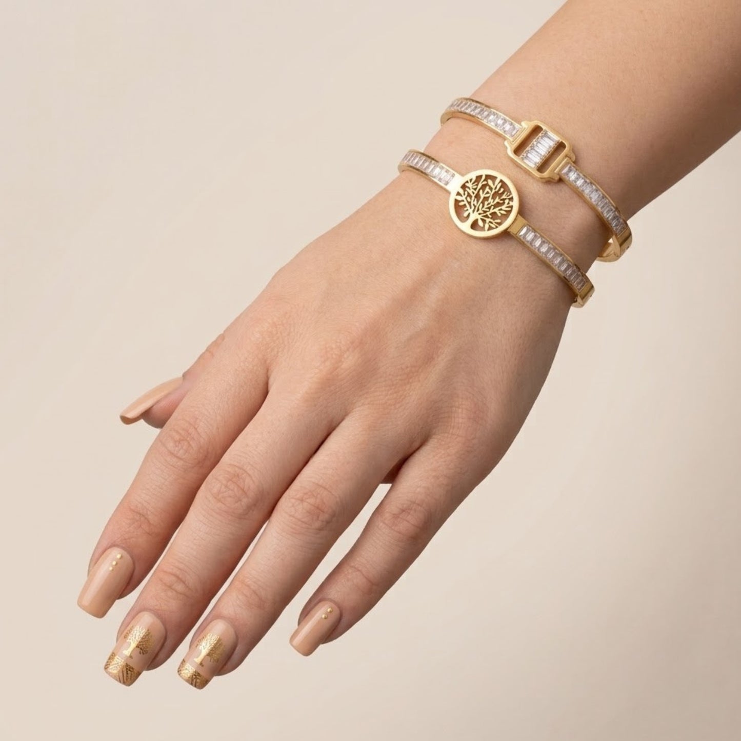 Gold Horizon Bracelet Stack