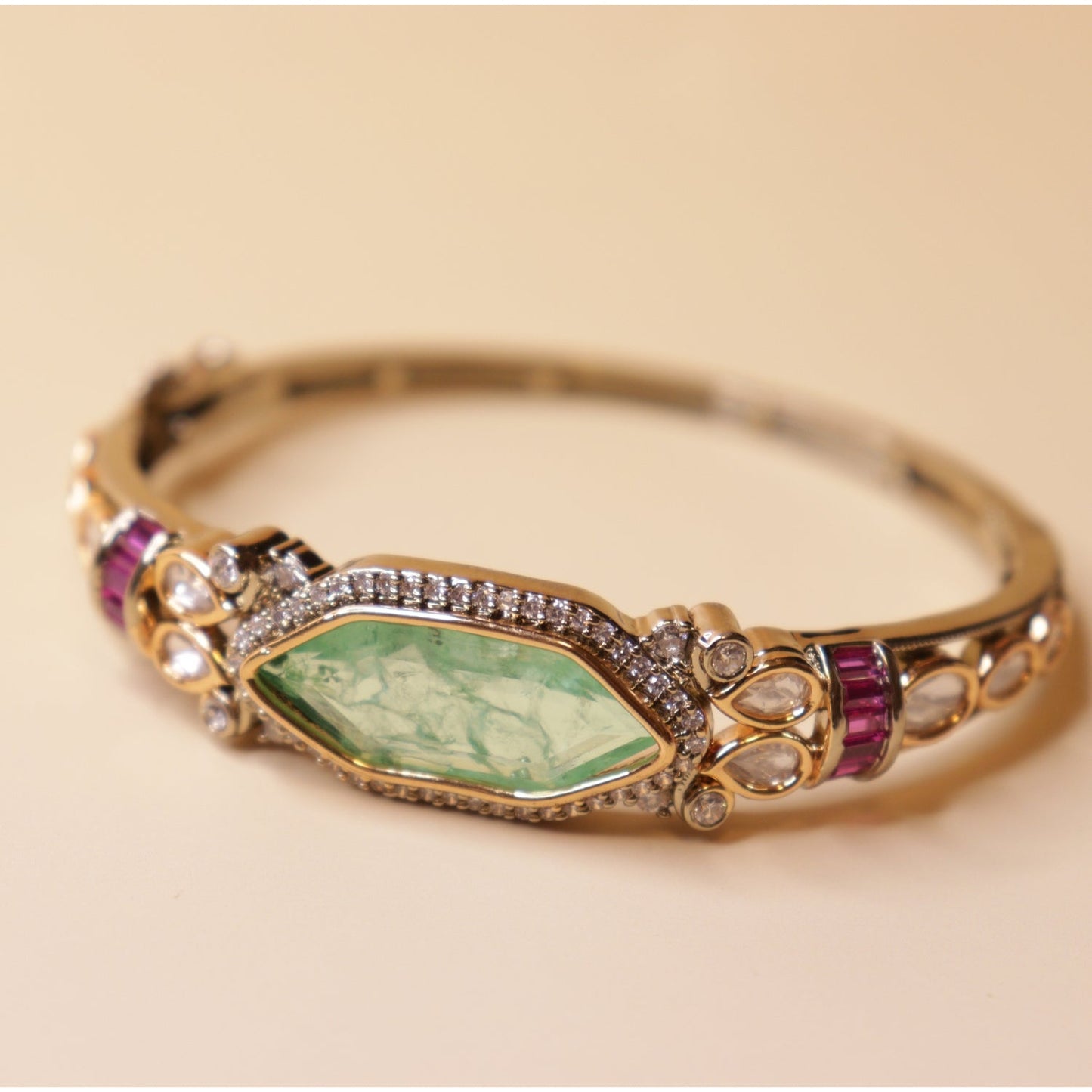 Noor Royale Gemstone Bracelet - 22K gold plated bracelet - Mehraya
