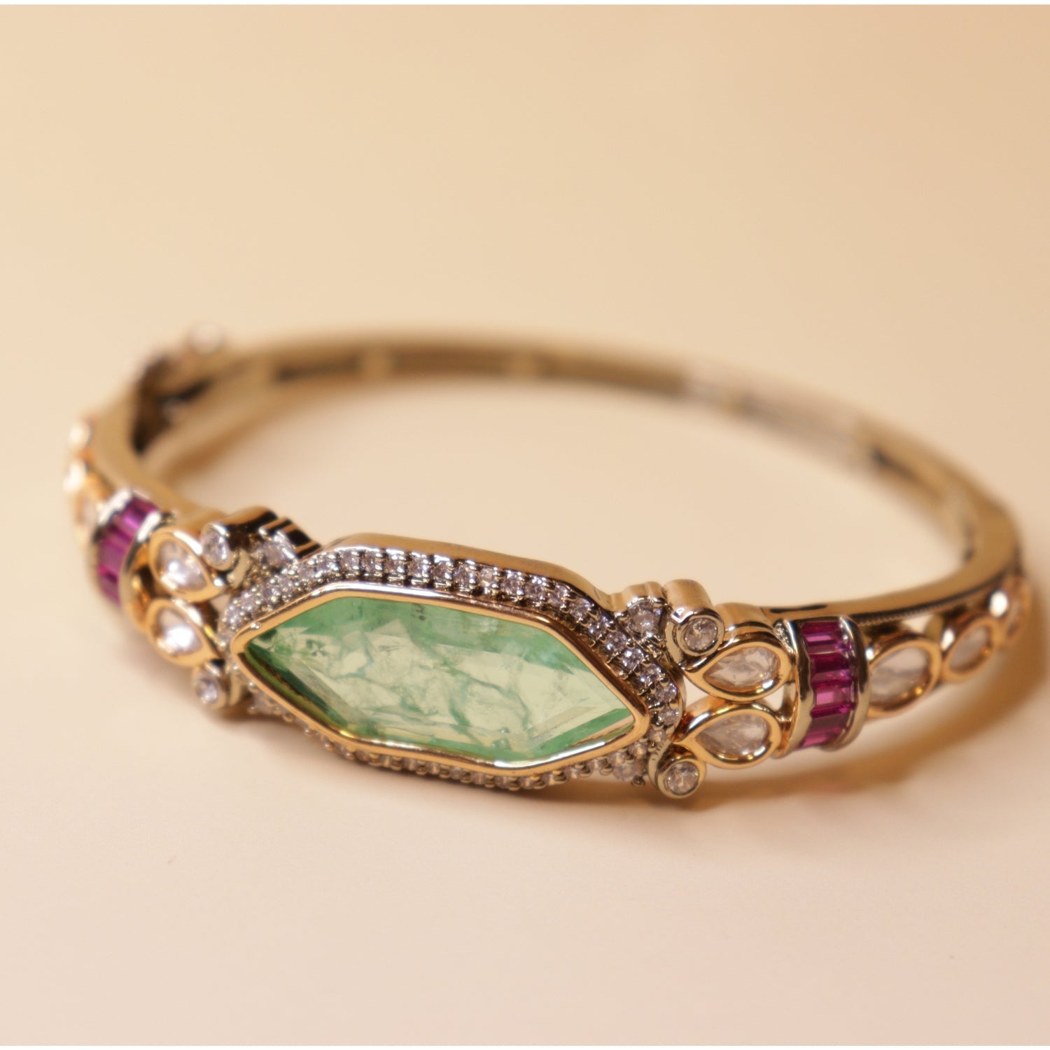Noor Royale Gemstone Bracelet - 22K gold plated bracelet - Mehraya