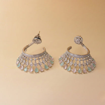 Pear-Cut Lattice Earrings