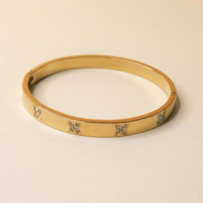 Radiant Clover Cuff Bracelet