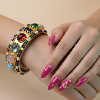 Jewel-Toned Mosaic Bangle