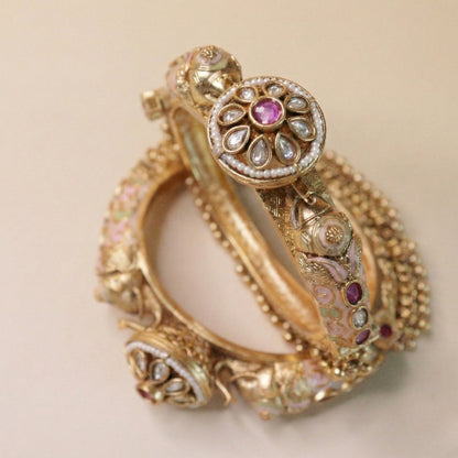 Virasat Antique Gold Bangles
