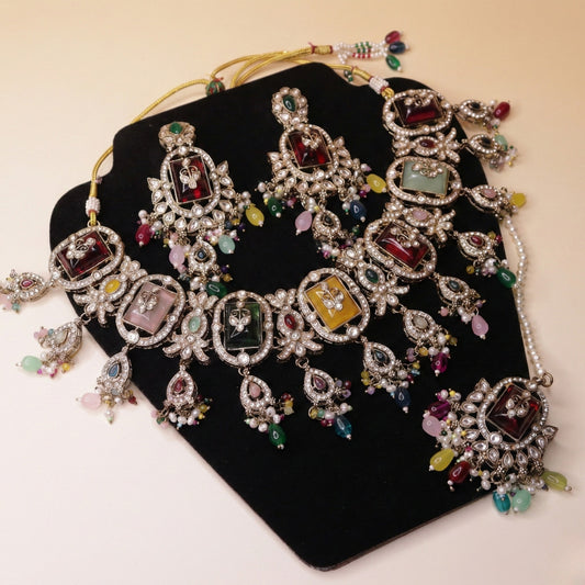 Prism Blossom Oxidised Set