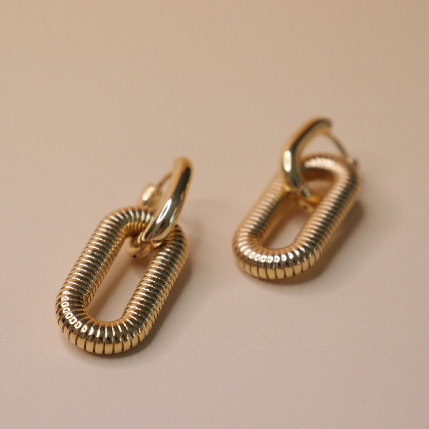 Bold Gaze Oval Earrings