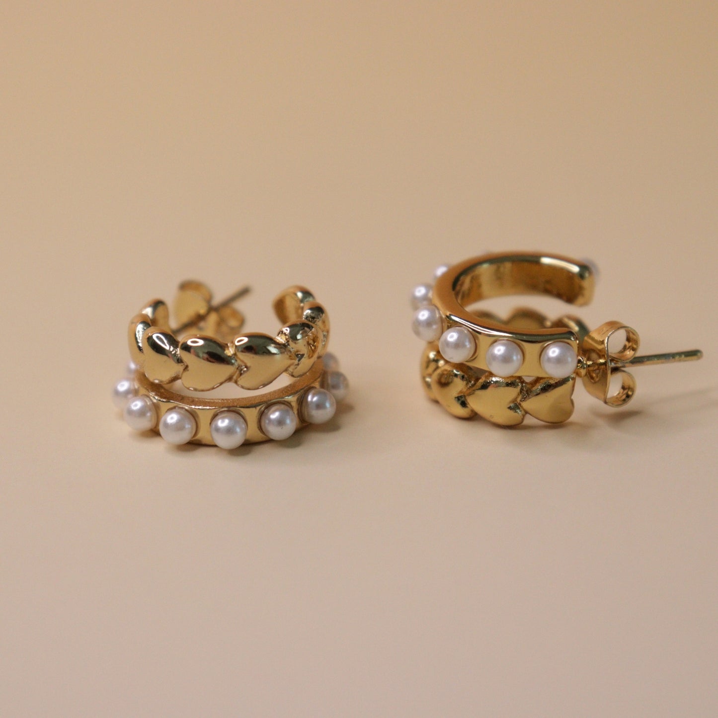 Cupid’s Pearl Embrace Earrings