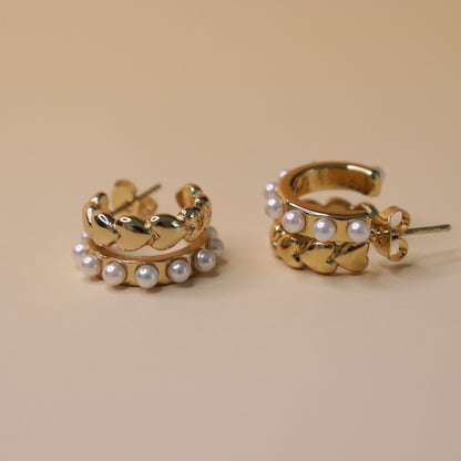 Cupid’s Pearl Embrace Earrings