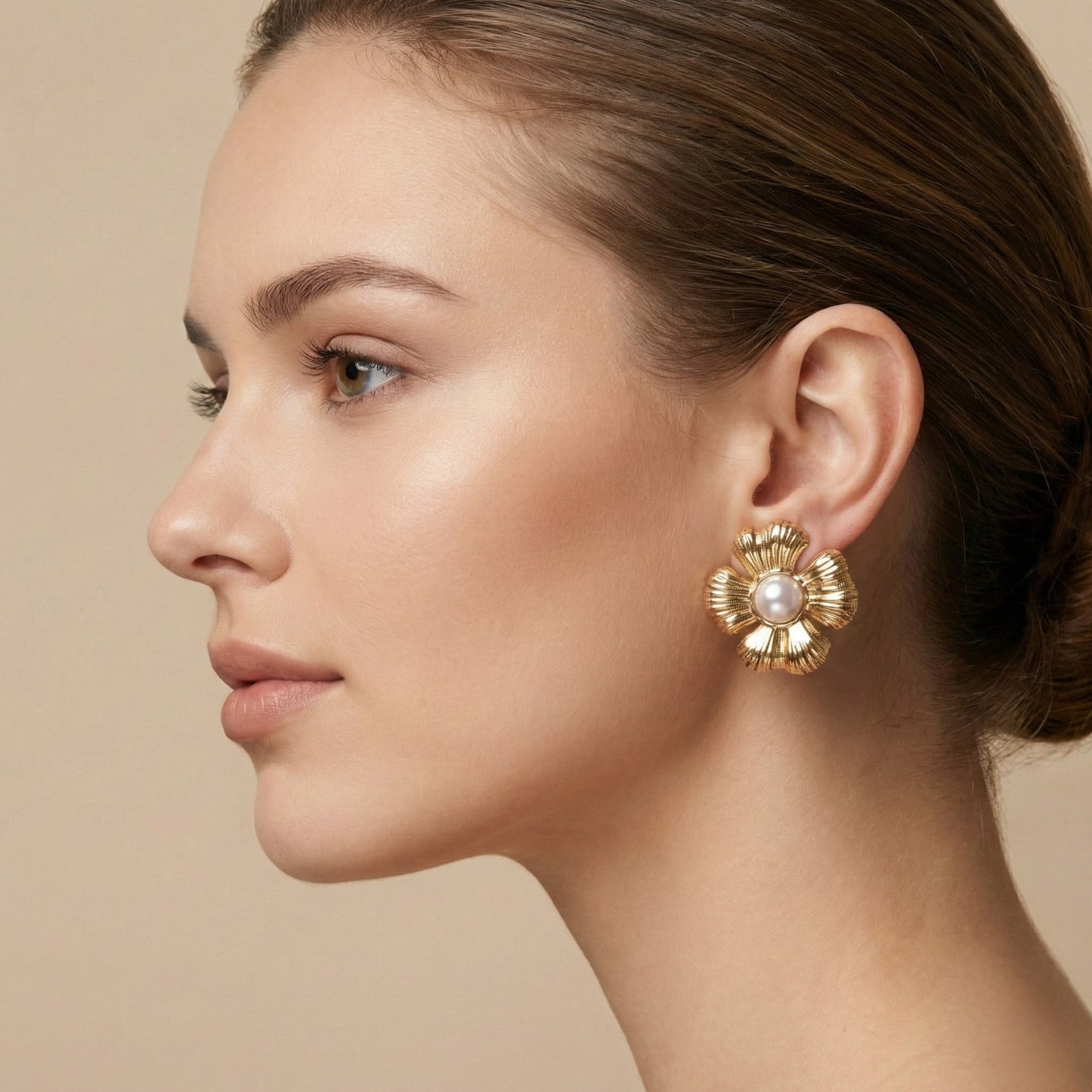 Roselle Pearl Bloom Earrings