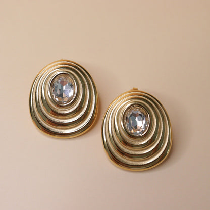 Oval Concentric Earrings