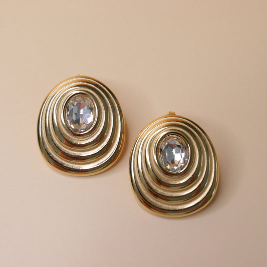 Oval Concentric Earrings