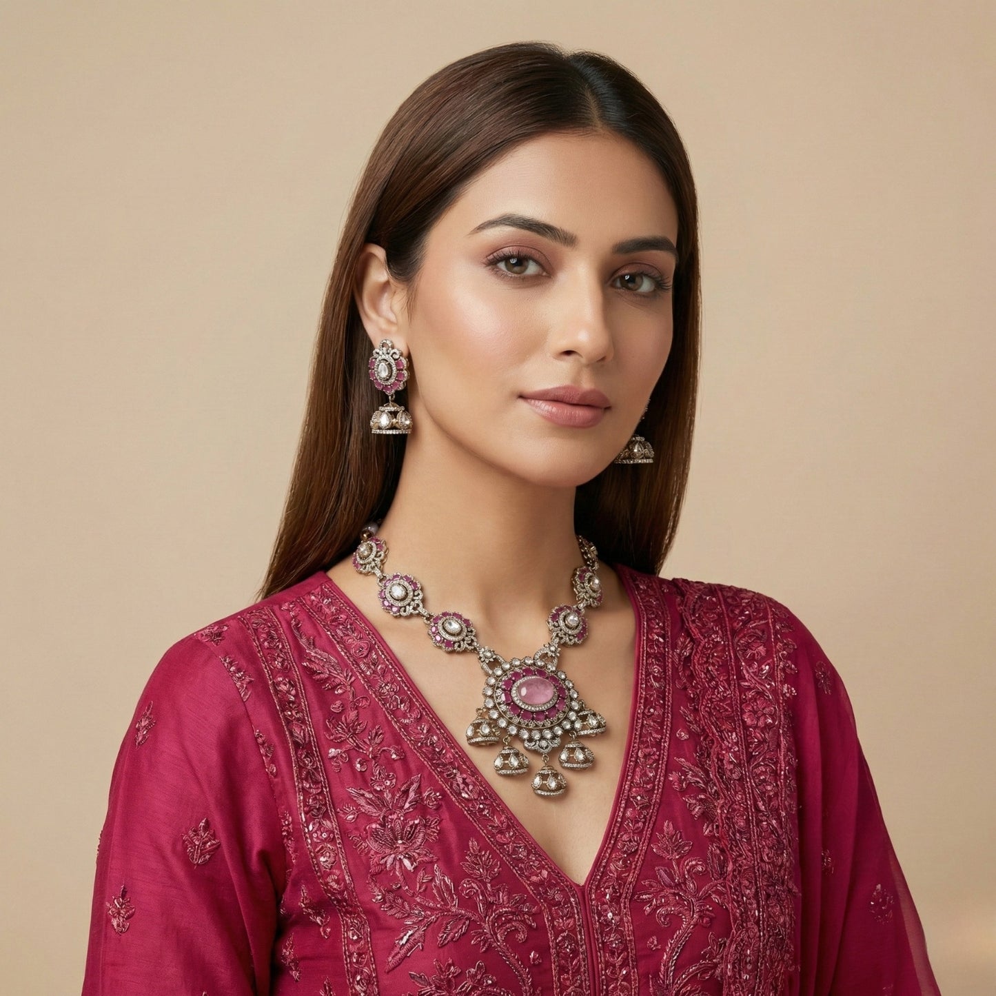 Bagh-e-Bahar Pink Set