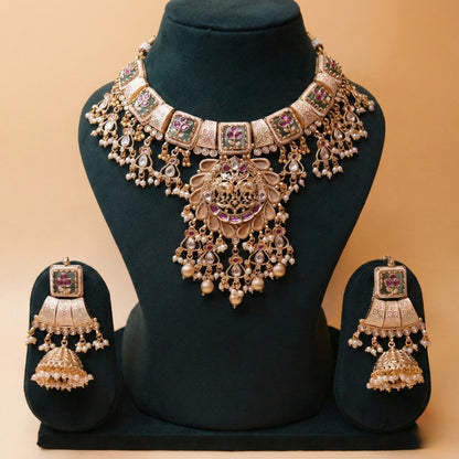 Riyasat Polki Meenakari Set