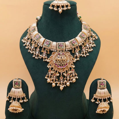 Riyasat Polki Meenakari Set