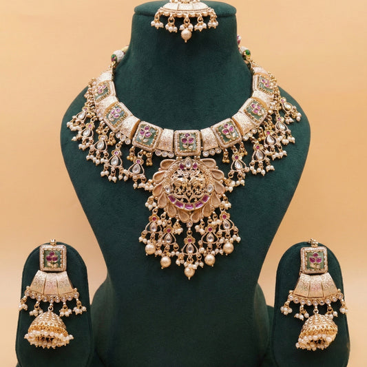 Riyasat Polki Meenakari Set