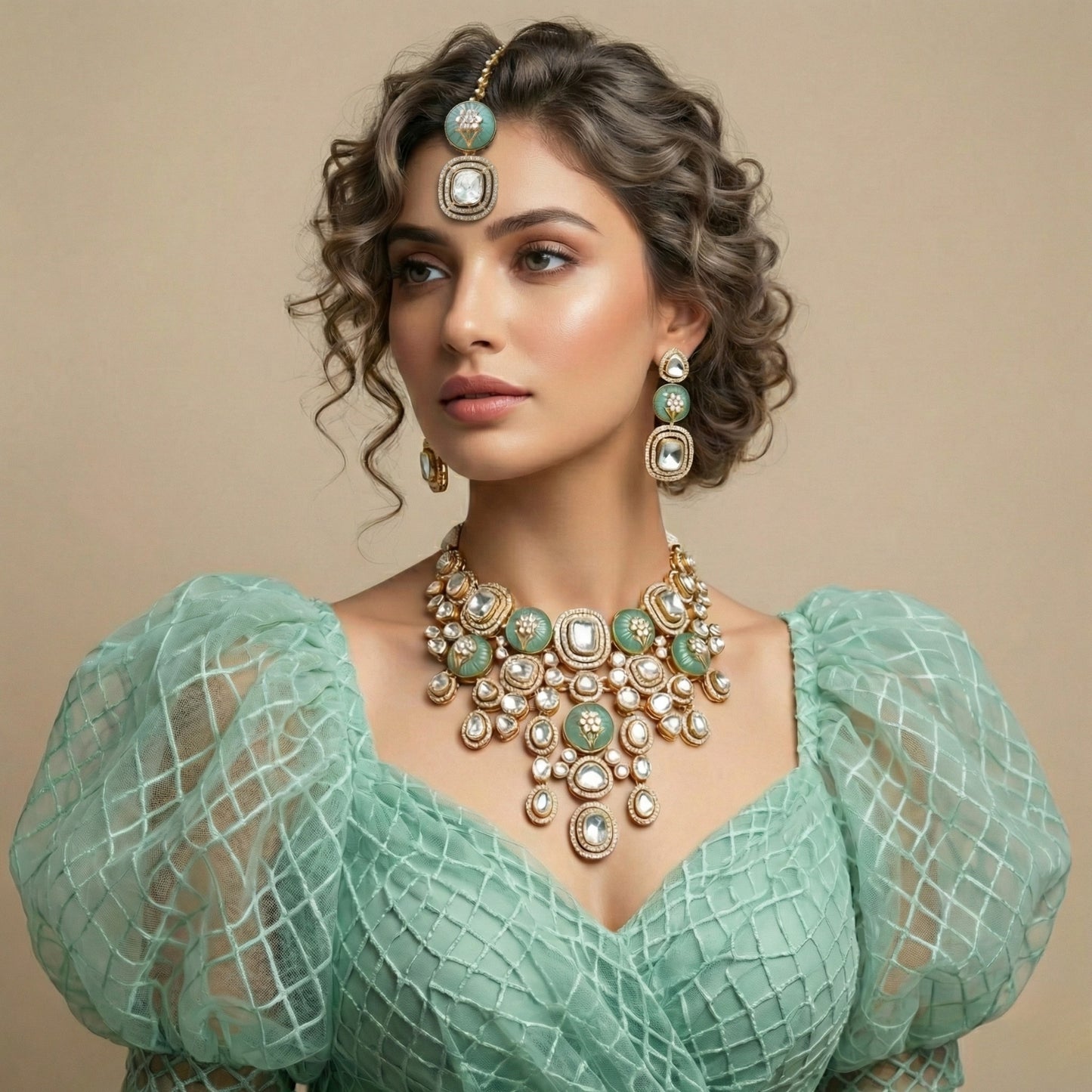 Imperial Mint Carved Polki Set