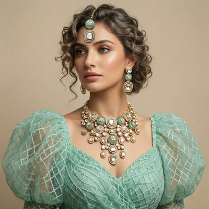 Imperial Mint Carved Polki Set