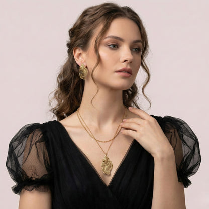 Tri-Fan Gold Drops Set