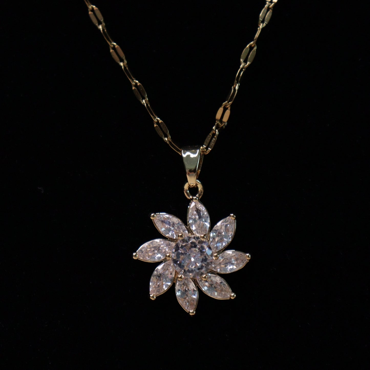 Crystal Bloom Pendant Set
