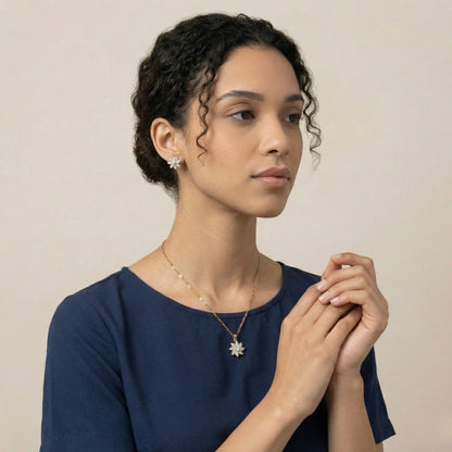 Crystal Bloom Pendant Set