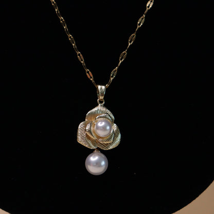 Golden Camellia Pearl Set