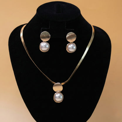 Satin Pearl Drop Set