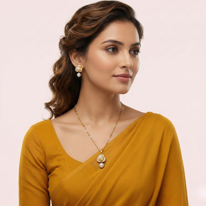 Golden Camellia Pearl Set