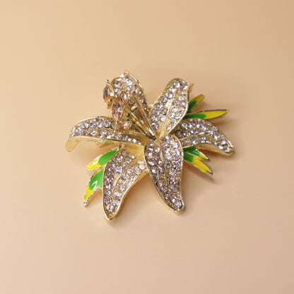 Golden Lily Radiance Brooch
