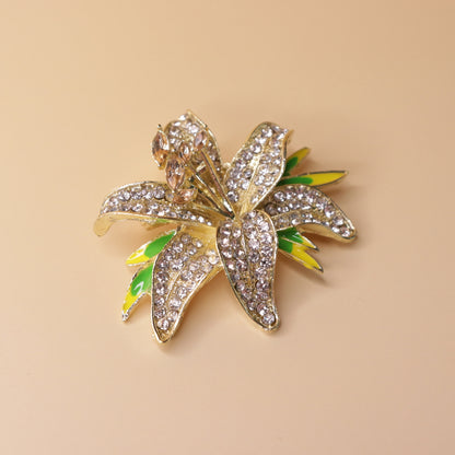 Golden Lily Radiance Brooch