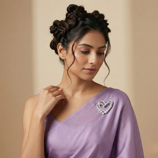 Pearl Heart Brooch