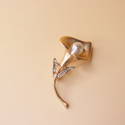Pearl Calla Brooch