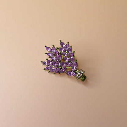 Lavender Bloom Bouquet Brooch