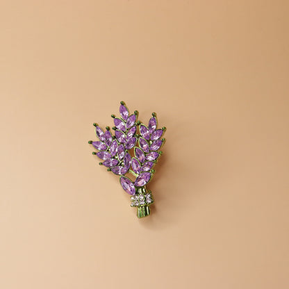 Lavender Bloom Bouquet Brooch