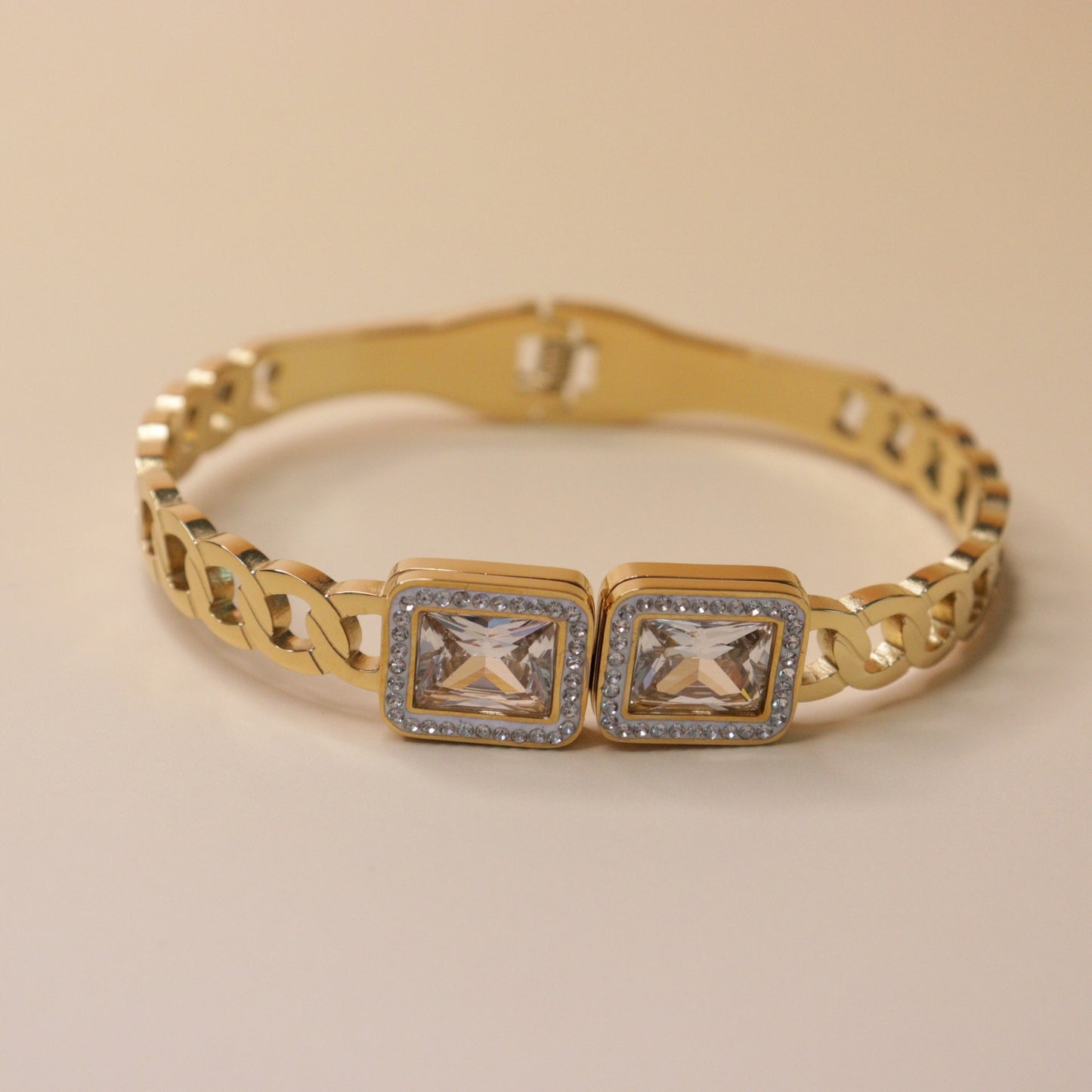 Twin Radiance Golden Bracelet Stack