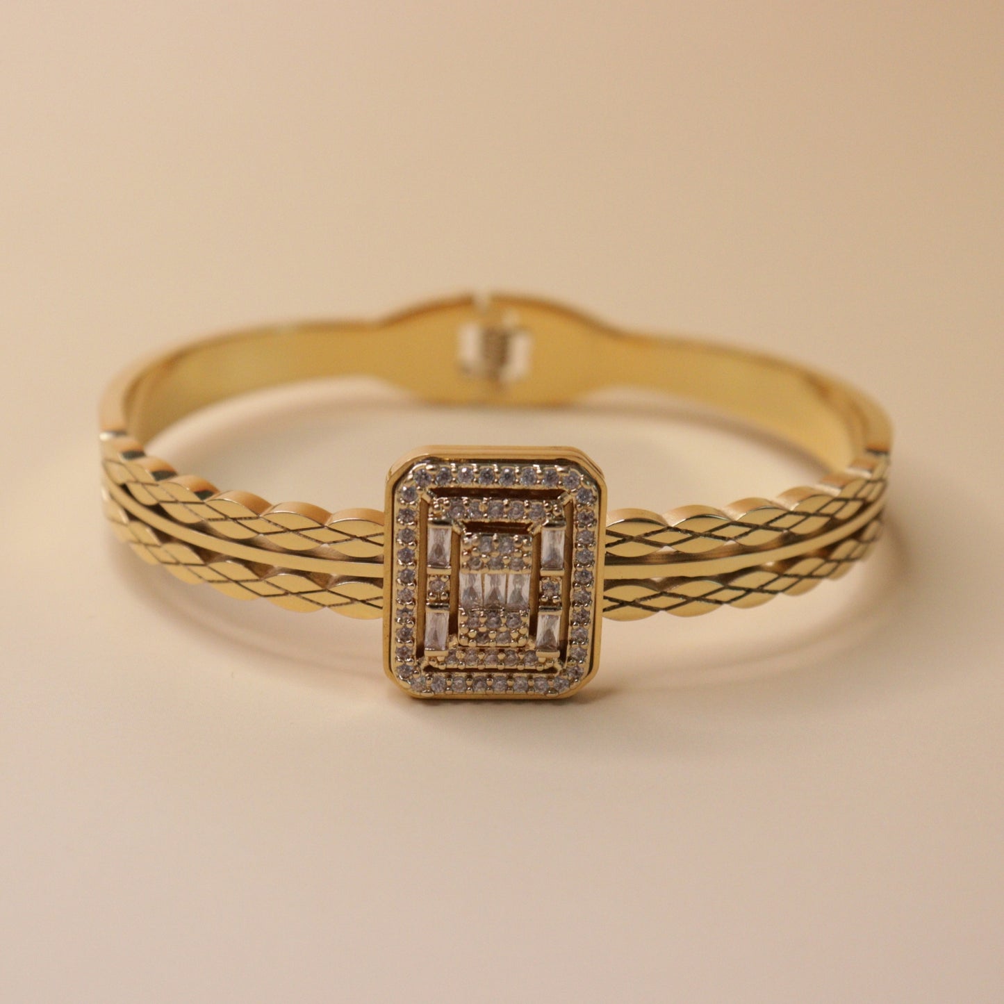 Ethereal Gilded Mesh Bracelet Stack