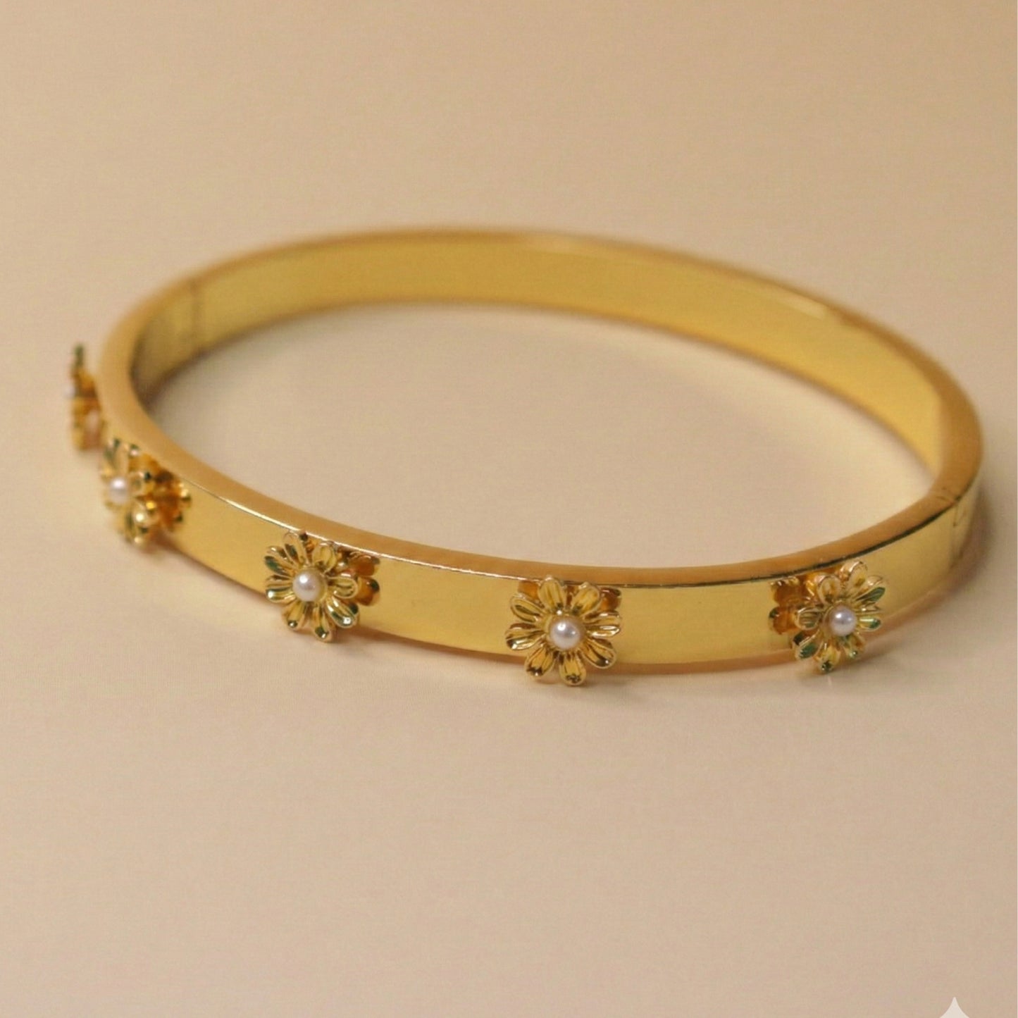 Gold-Toned Floral Bracelet