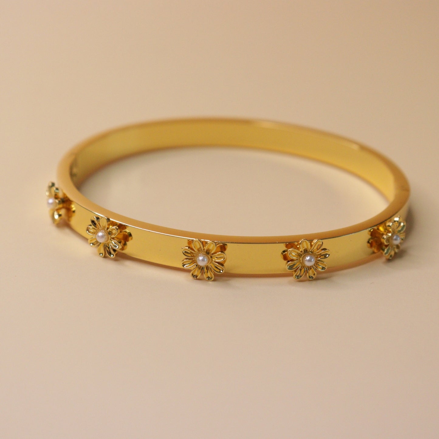 Gold-Toned Floral Bracelet