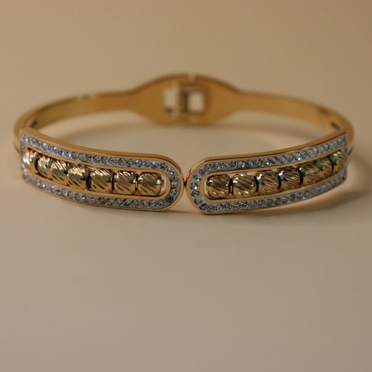 Beaded Crystal Cuff Bracelet