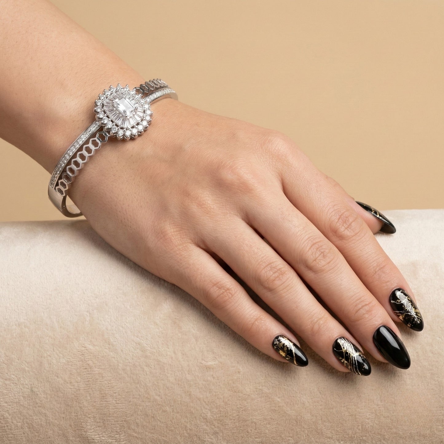 Hinged Cluster Bracelet