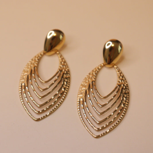 Aura Layered Chevron Earrings