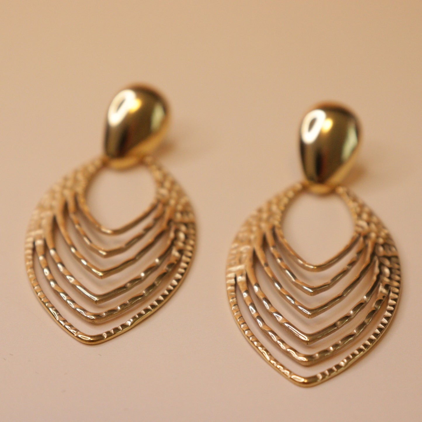 Aura Layered Chevron Earrings