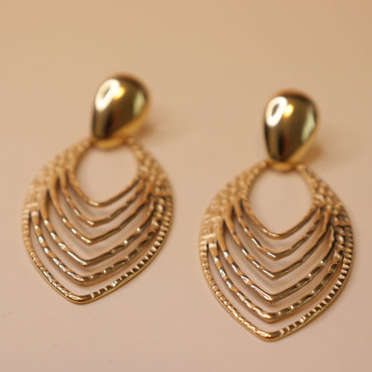 Aura Layered Chevron Earrings
