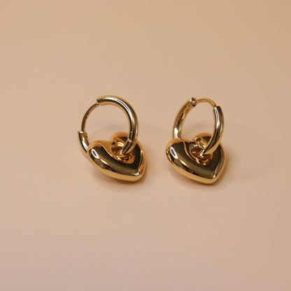 Amour Puffed Heart Earrings