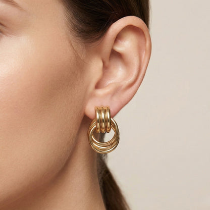 Ribbed Knots Earrings