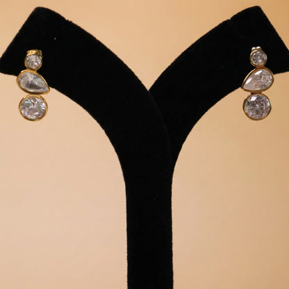 Trinity Sparkle Drop Earrings