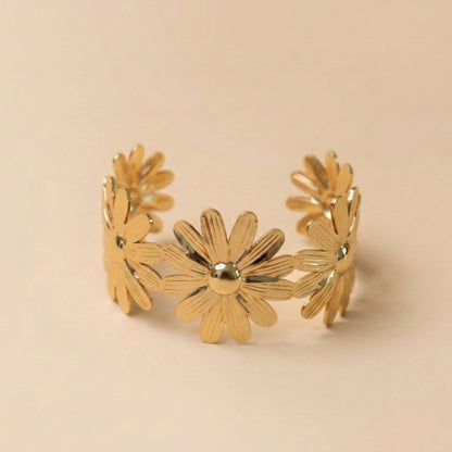 Blooming Daisy Cuff Bracelet