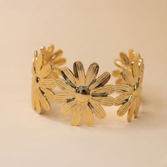 Blooming Daisy Cuff Bracelet