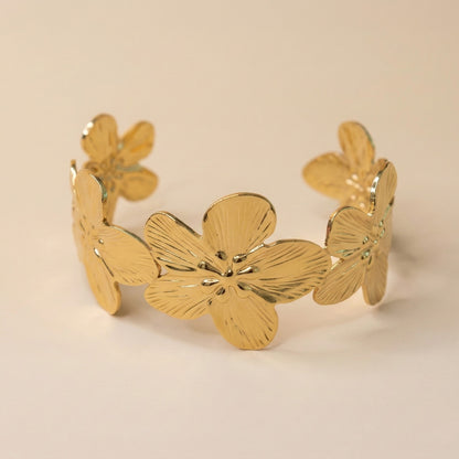 Sunlit Petals Cuff Bracelet