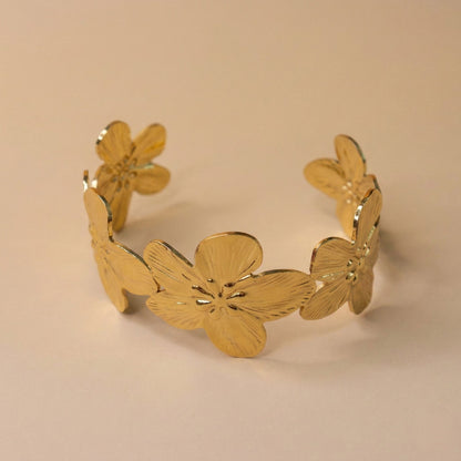 Sunlit Petals Cuff Bracelet